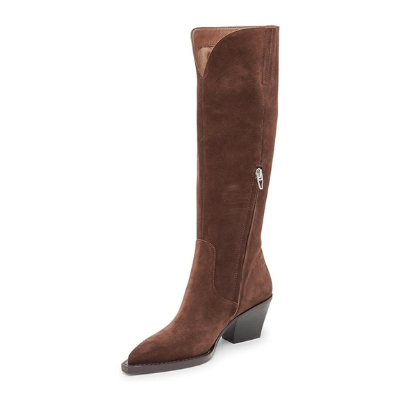Dolce Vita Womens Raj Knee High Boots US 7.5 EU 38 Brown Suede NIB - Picture 1 of 12